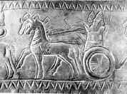 Close-up of figures on Sarduri II Helmet, 8th century BC